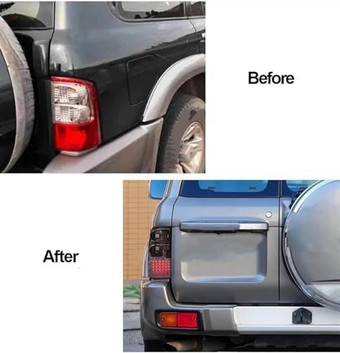Car taillight Cover for Nissan for Patrol Y61 1997-2004 Rear Tail Light Stop Brake Lamp Fog Lamp Car Accessories Car Rear Lamps