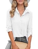 JEDE GELEGENHEIT – Diese Bluse präsentiert sich in einem vielseitigen und anspruchsvollen Design, das sich elegant mit Alltags- und Business-Damenmode kombinieren lässt. Das langärmlige Damenhemd mit V-Ausschnitt ist eine großartige Wahl für den Alltag, Zuhause, Urlaub, Arbeit, Geschäft, Reisen, Urlaub, Club, Büro, Date, Schule, Straße und mehr.
