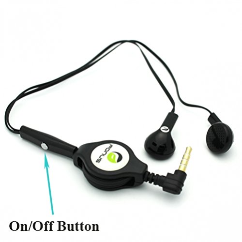 Black Retractable Stereo Headset Wired Dual Earbuds Earphones With Microphone For Net10, Straight Talk, Tracfone Lg Power, Sunrise, Lucky, Access, Optimus Dynamic, Dynamic 2, Optimus Logic, Optimus Net, Optimus Q, Optimus Showtime , Optimus Black, Ultimate #TOP4