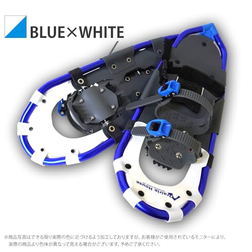 Prairie House スノーシュー リフター付き 25インチ 適応体重50～72kg 適合サイズ22.0cm～27.0cm対応（ブーツ可） アルミ製 軽量 メンズ レディース キッズ ジュニア 収納袋 氷上 雪山 ブルー XO830L 2枚目