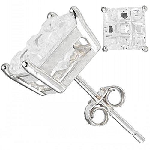 925 Sterling Silver Minimalist Fashion Design Beveled Earrings