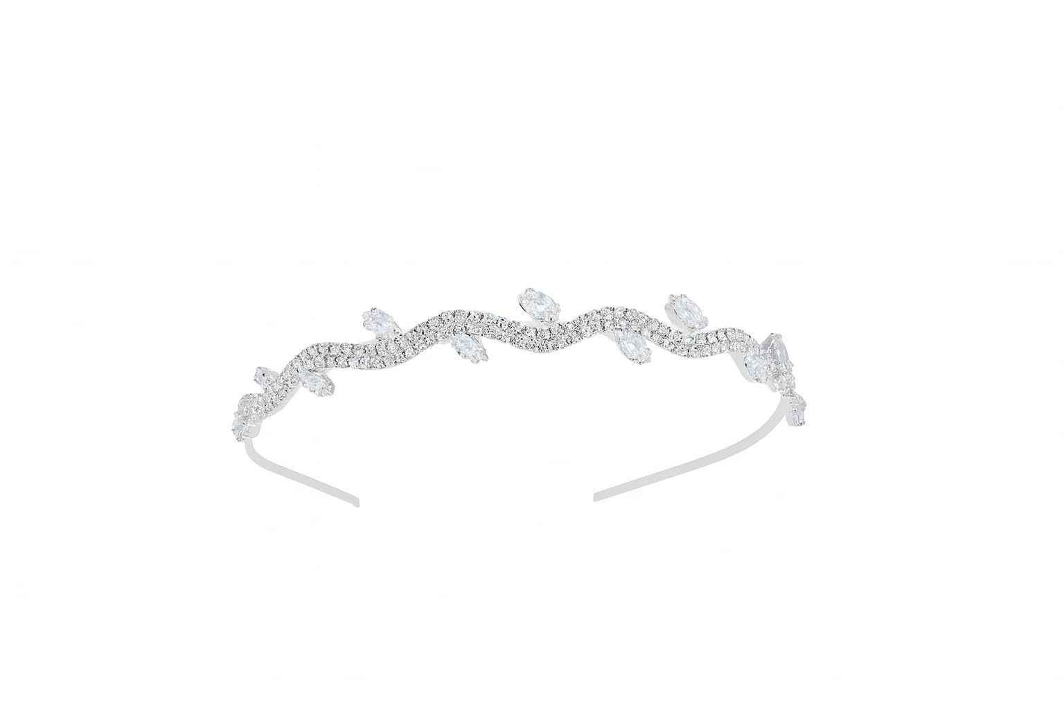 Crystal Rhinestone Silver Bridal Tiara Crown for Women & Girls – Elegant Wedding, Party, Prom, and Engagement Hair Accessory-image-12