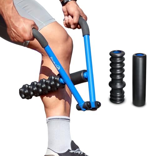 DoubleUP Roller Therapy Kit - Muscle Massager with Lever-Action Pressure Control and Quick-Change Rollers