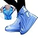 SOLARAMINDS Women/Men Waterproof Shoe Cover Rain Protection Non-Slip Wear-Resistant Outdoor Thicker Shoe Cover-Blue-M(Us Women 6.5-7)