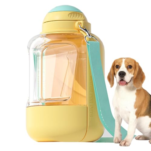 Hund Reise Wasserflasche | Reise Trinkflasche Wassernapf | Große Kapazität Spender mit Futterspender 2 in 1 Welpen Trinknapf Hundezubehör