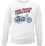  Teesandengines Ducati 175 Sprint Bike Rider Forever Felpa di Cotone Bianca Size XLarge