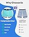 maamgic Mens 5.5 Inch Swim Trunks with Compression Liner Board Shorts Quick Dry Beach Swimwear with Zipper Pockets Blue Octopus Monster X-Large