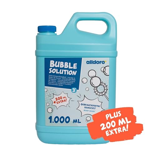 alldoro 60656 Bubble Fun Liquide pour Bulles de Savon en bidon, Eau savonneuse comme réserve XL de 1,2 Litre alldoro 60656 Bubble Fun Liquide pour Bulles de Savon en bidon, Eau savonneuse comme réserve XL de 1,2 Litre