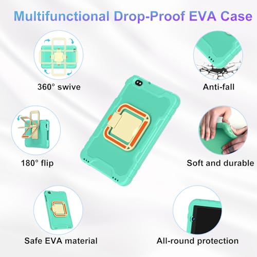 Image of 2026 Tablet 10 inch Android 15 Tablets 30GB+128GB+1TB Expand, 8000mAh Octa-Core Eletronic Tablet with Drop-proof Case, Gemini AI, HD IPS Display, GPS, 5G WIFI,Split-screen, Widevine L1 -Metal Green
