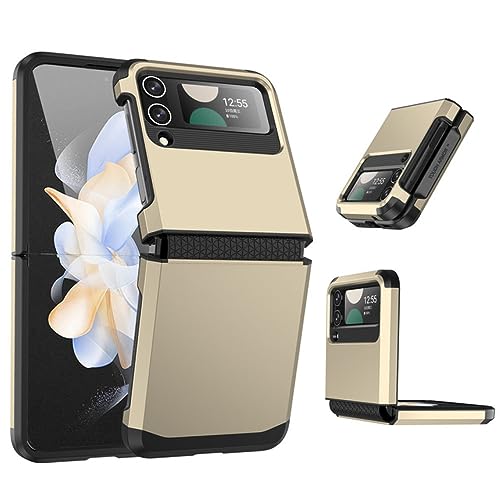 Protection Charnière Or Samsung Z Flip 5 4 Coque Armure Rigide de Luxe