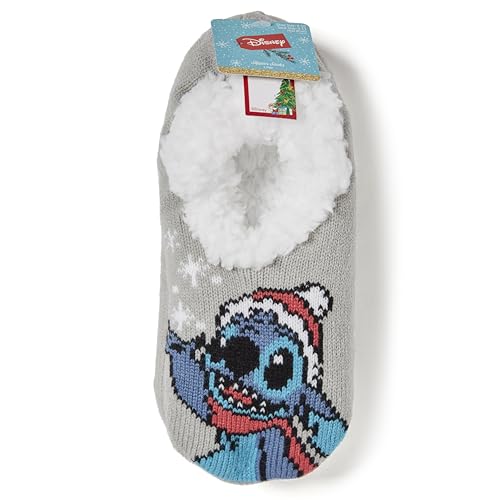 Disney Women's Lilo & Stitch Holiday Teddy Fur Slipper Socks2