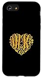 iPhone SE (2020) / 7 / 8 Double Monogram Heart Ornament Script - 2 Letter MK Initial Case