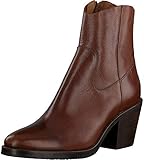 Shiny grain leather Shabbies Amsterdam Damen SHS0726 Ankle Boot 7 cm with Zipper Shiny Grain Leather, Brown, 37 EU