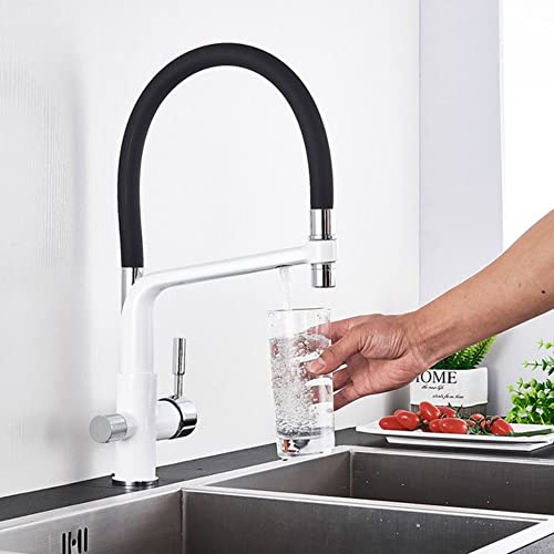 Olvídate de la rigidez al lavar con el grifo de cocina negro giratorio