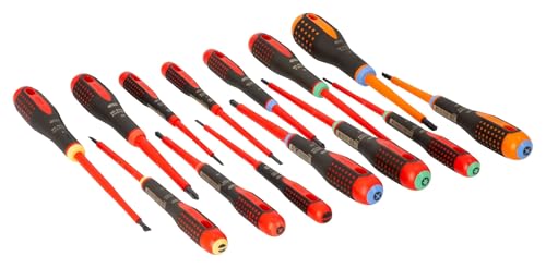 Bahco BE-9876S Ergo 14 Piece VDE Insulated Slotted Phillips Pozi Torx & Combi PZ Screwdriver Set