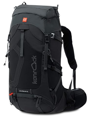 Kanrock Eclipse Mochila de senderismo de 60 + 10 L para hombre y...