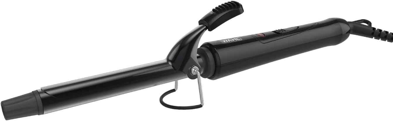 Wahl Curling Tong, Hair Styling Tool, Curling Wand, Ceramic Curlers for Shiny Curls, Corded Hair Curling Wand, Swivel Cord, Quick Heat, Cool Touch Tip, Barrel Clamp, 16mm