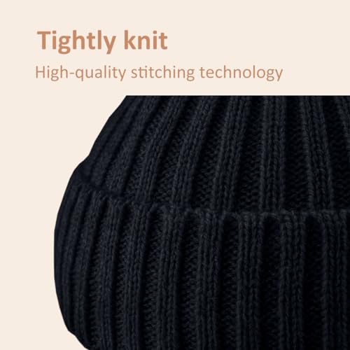 2 Pack Kids Beanie Winter Hat for 3-10 Years Cute Warm Fleece Lined with Ear Flaps for Boys and Girls2