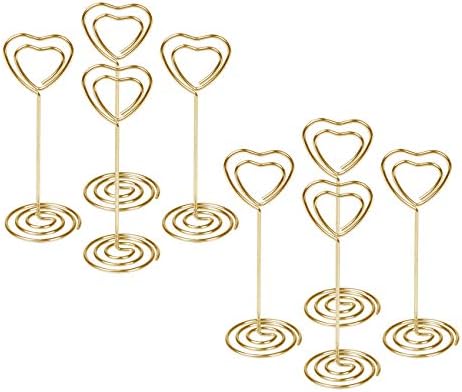 20pcs Photo Holder Stand Volla Memo Holder Clips Small Picture Note Holder for Card Paper Clips - Ideal for Student Memorandum(Rose Gold)