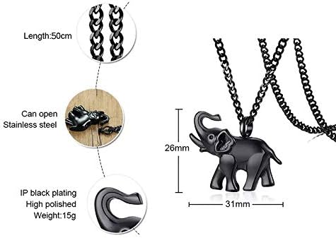 Elephant Shape Stainless Steel Urn Necklaces for Ashes Cremation Jewelry Keepsake Memorial Pendant - Image 2
