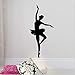 Adhesivo De Pared De Bailarina - Calcomanía De Pared De Bailarina De Ballet - Decoración De Bailarina - Calcomanía De Baile De Silueta De Ballet Para Niñas Para Sala De Estar 90X44Cm
