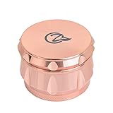 OZCHIN Grinder 2.4' Zinc Alloy 4 Pieces Spice Grinder with Mini Scraper and Cleaning Brush (Rose Gold)
