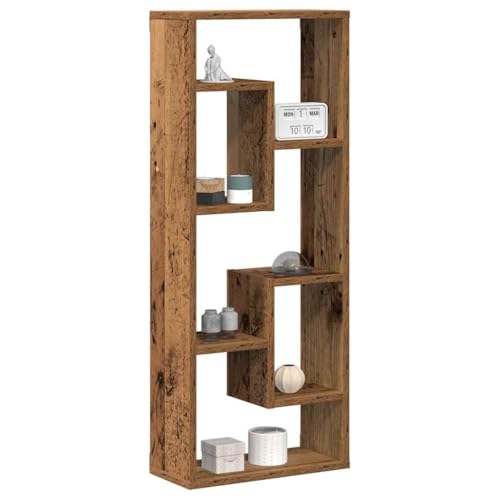 Estante de Pared, Hogar, Sala de Estar Montado en la Pared, Estante de Exhibición/de Gabinete, Gabinete de Espacio de Almacenamiento, Repisas, Aglomerado (Blanco) (Madera Vieja)