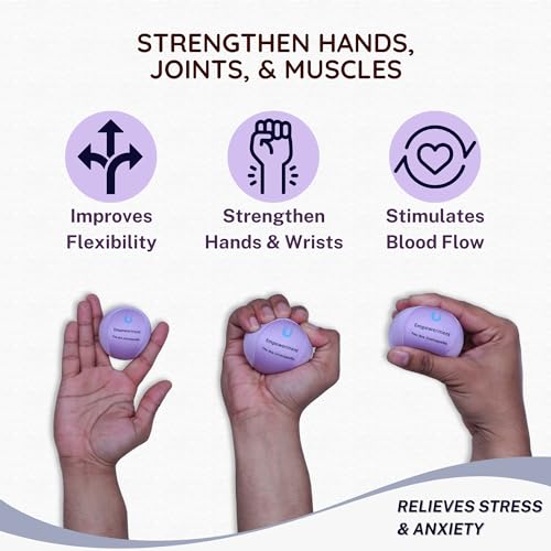 Unwynnd Stress Balls For Adults - Hand Exercise Ball For Stress Relief, Carpal Tunnel, & Arthritis For Hand Grip Strengthening - Anxiety Relief Physio Ball Fidget (1 PCS)