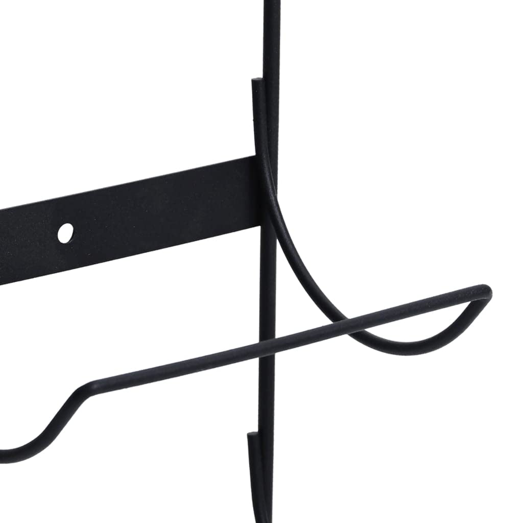 Wand-Weinregal aus schwarzem Eisen für 5 Flaschen, Flaschenhalter zur Aufbewahrung und Lagerung, geeignet für Küche, Esszimmer, Wohnzimmer, Bar und Speisekammer