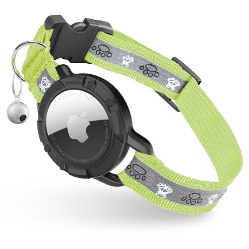 Reflective AirTag Cat Collar, Integrated Cat Collar with Air Tag Holder