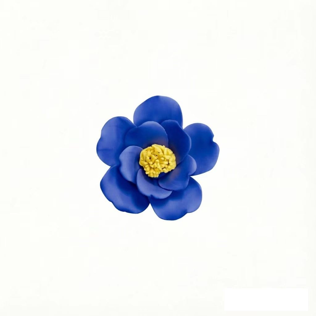 Royal Blue,Osmanthus, 2.76",Ceramic Flower Wall Art Decor, Artificial Flower Wall Sculpture,Handmade Ceramic Flowers for Home,Hallway,Living Room, Kitchen,Bathroom