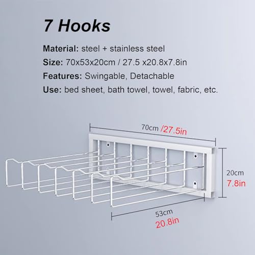 Couverture et couette bien rangées dans le dressing avec le support pivotant - 3