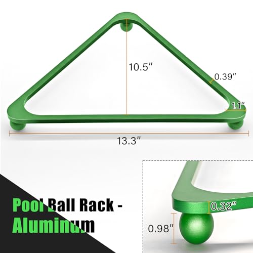 MoyanSuper Aluminum Alloy Pool Ball Rack Billiard Ball Triangle Rack for 2-1/4" Pool Balls, Pool Table Ball Holder Positioning Rack - Thumbnail 3