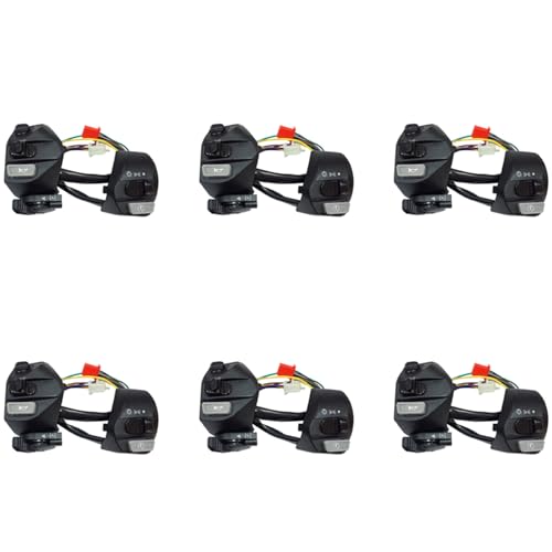 Interrupteur de Moto 22mm Bouton Marche Arrêt Clignotant Guidon LC135 Lot de 6