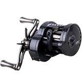 BILLINGS Round Baitcasting Reel, Digital Control Braking System with Real-Time DC Acoustic Feedback,7.2:1 Gear Ratio Trolling Fishing Reel for Catfish,Bass and Salmon Steelhead (Left)