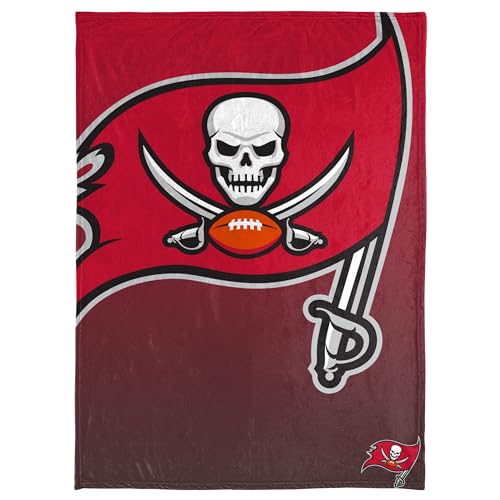 FOCO NFL Micro Raschel Throw Blanket Gradient 50 x 60 Tampa Bay Buccaneers