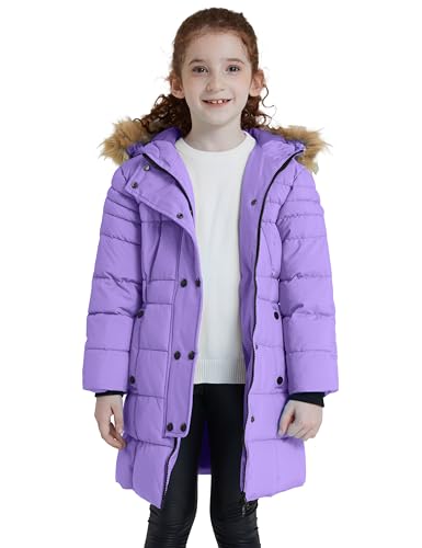 Image of ZSHOW Girls' Long Winter Coat Waterproof Warm Puffer Jacket Hooded Parka