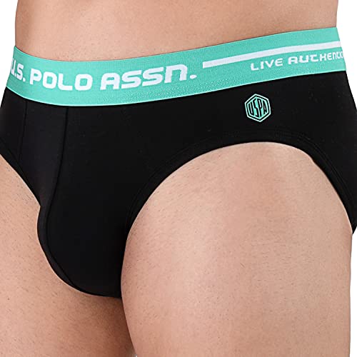 Image of U.S. Polo Assn. Men Logo Waistband Cotton Stretch IYAH Briefs - Pack of 2