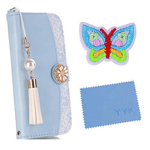 最安値 Iphone8 Plus ケース Iphone 7 Plus ケース カバー アイフォン7 プラスケース カバー 手帳型ケース かわいい花柄 Yyk スマホケース 可愛いタッセル ストラップ付き マグネット式 財布型 エレガント キラキラ 横置きスタンド機能付き カードポケット付き