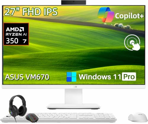 Image of ASUS 27 Touchscreen All-in-One Desktop Computer, 64GB DDR5 RAM, 4TB SSD