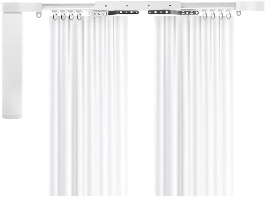 zemismart Homekit zigbee Curtain Motor Motorized Track with Electric Automated Motor,Motorized Curtain Rods,Tuya App Homekit APP Control via ZMHK01 Hub or Matter M1 hub Echo Siri Voice(2M)