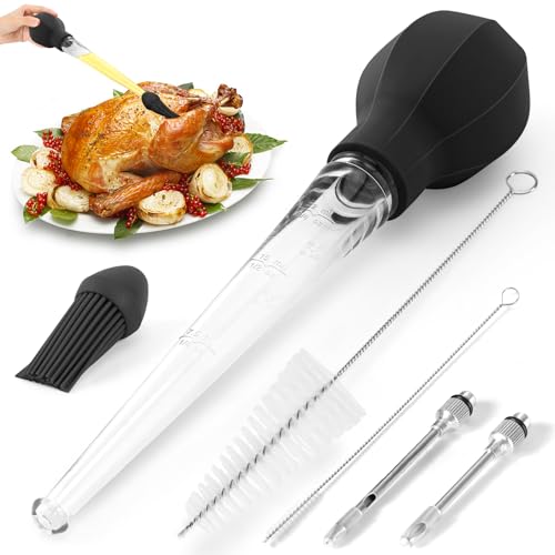 SCHVUBENR Large Turkey Baster for Cooking - 2-in-1 Baster Tool