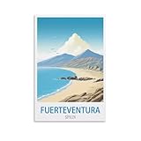 ZHILIJING Fuerteventura Spanien Vintage-Reiseposter Surf, 