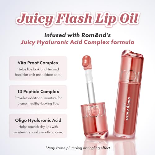 Image of rom&nd JUICY FLASH LIP OIL 03 PEACH STROBE