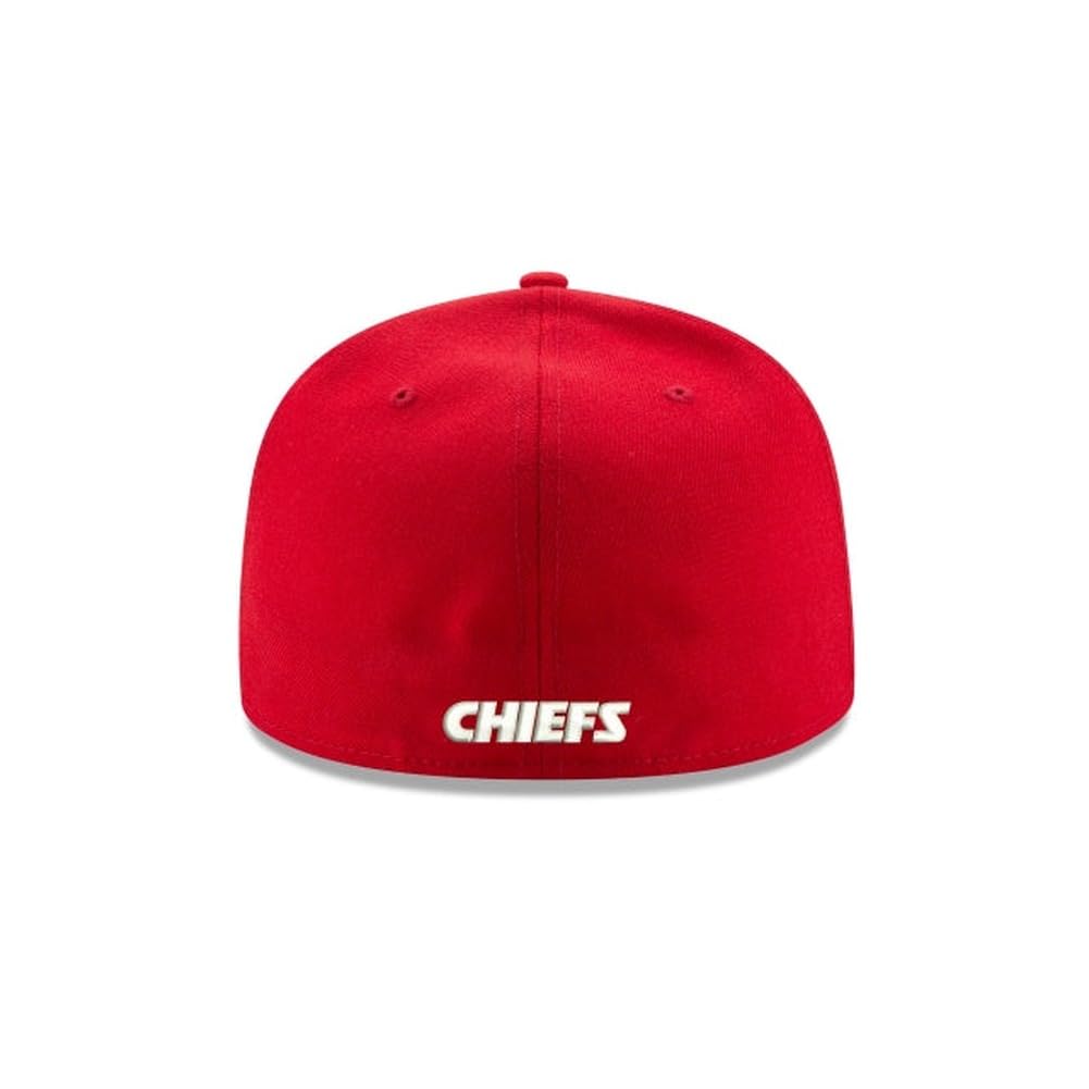 New Era NFL 59FIFTY Kansas City Chiefs Red Team Color Logo Authentic Collection Fitted On Field Football Cap Hat