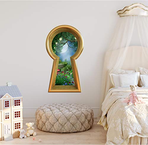 Vinilo decorativo 36 in para pared con diseño 3D miniatura 3