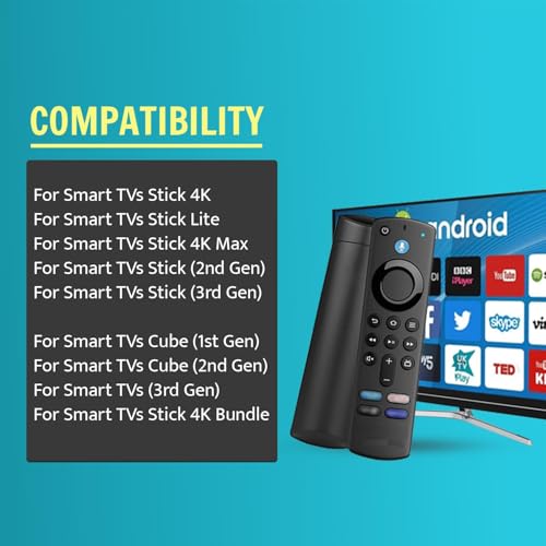 Image of Compatible with AMZ Fire Tv Stick Remote Only Original Suitable for 3rd Generation Model Bluetooth Remote Control Voice Command Feature - Pairing Must (AmzFire TV)