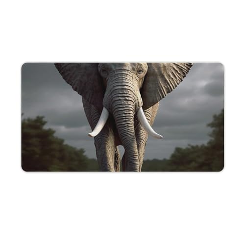 Tapis de souris géant imprimé éléphant 3D haute définition