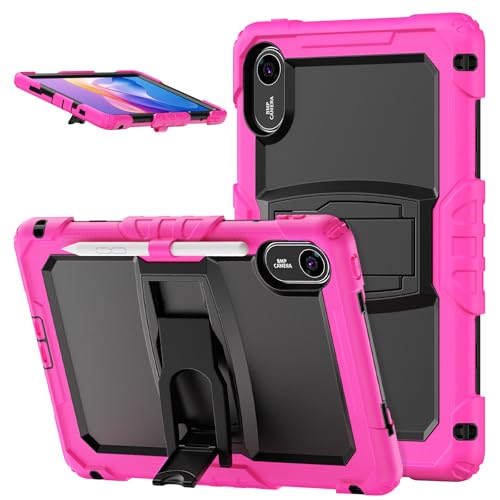 Coque robuste Xiaomi Redmi Pad 2 11" protection intégrale béquille rose rouge