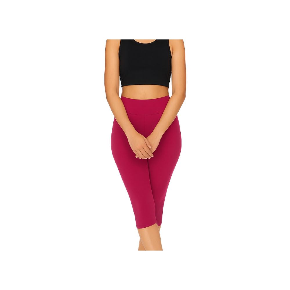 Womens Pink 3/4th Capri For Girls 1Pack-image-20